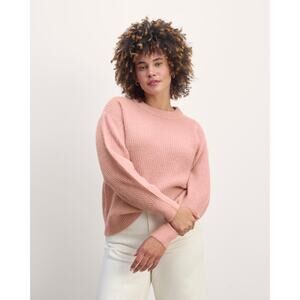 Everlane The Cocoon Crew Sweater in Alpaca XS Blush Pink